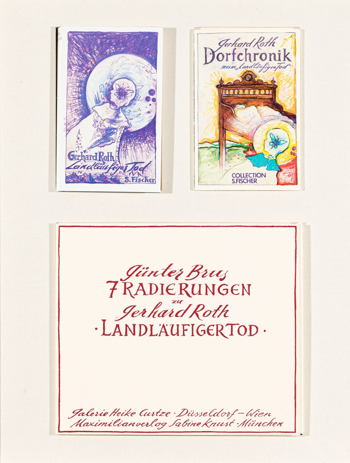 Günter Brus und Gerhard Roth, Landläufiger Tod / Dorfchronik (Leinen-Kartonmappe)