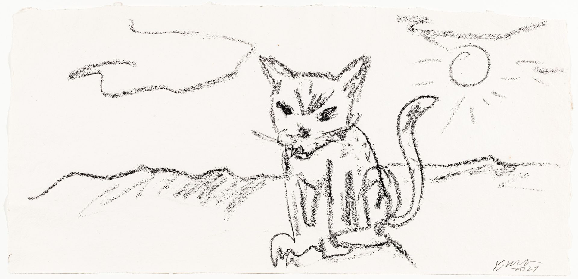 Herbert Brandl, Sitzende Katze
