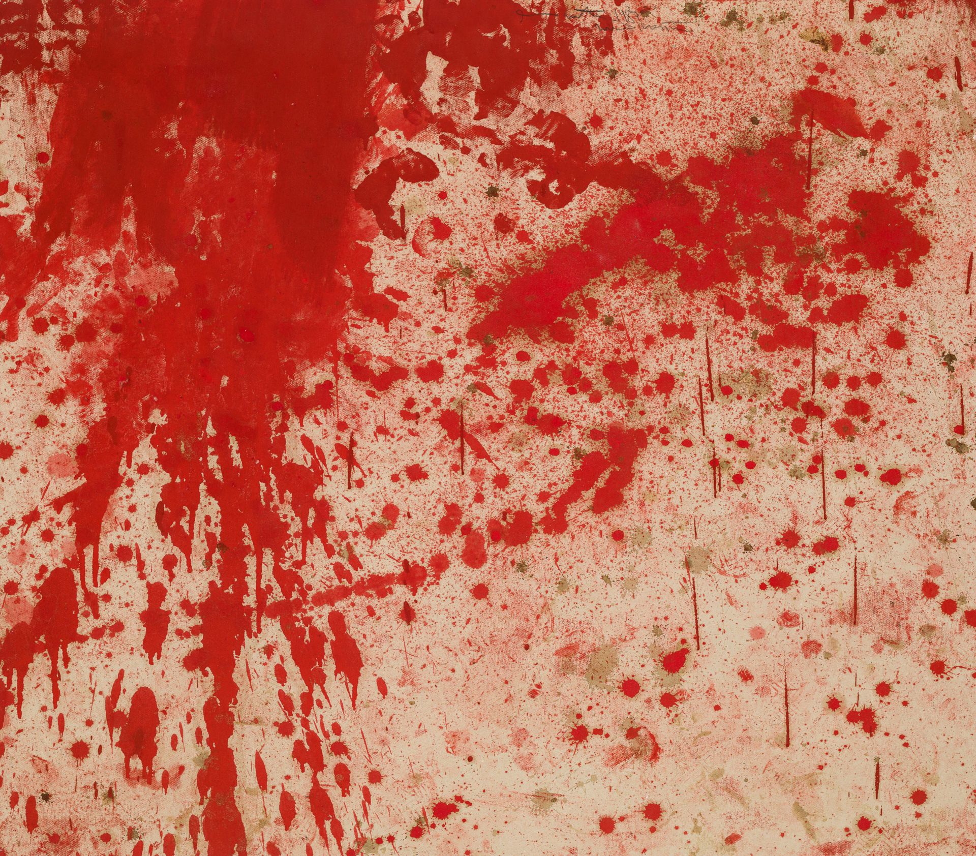 Hermann Nitsch, Ohne Titel (Aktionsrelikt, 83. Aktion, Wiener Secession 15. März 1987)