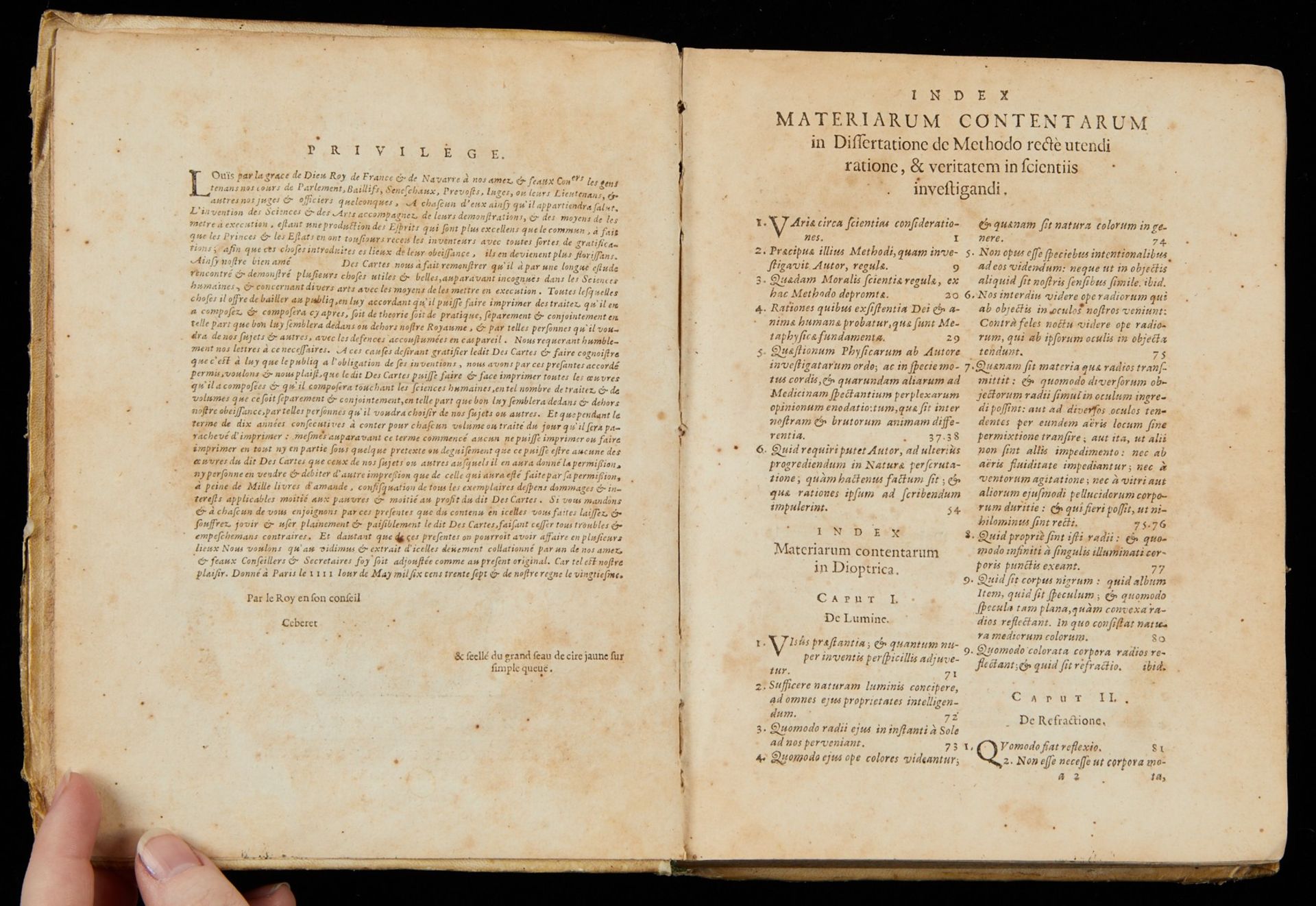 Rene Descartes 1st Latin Edition Specimina Philosophiae - Image 3 of 4