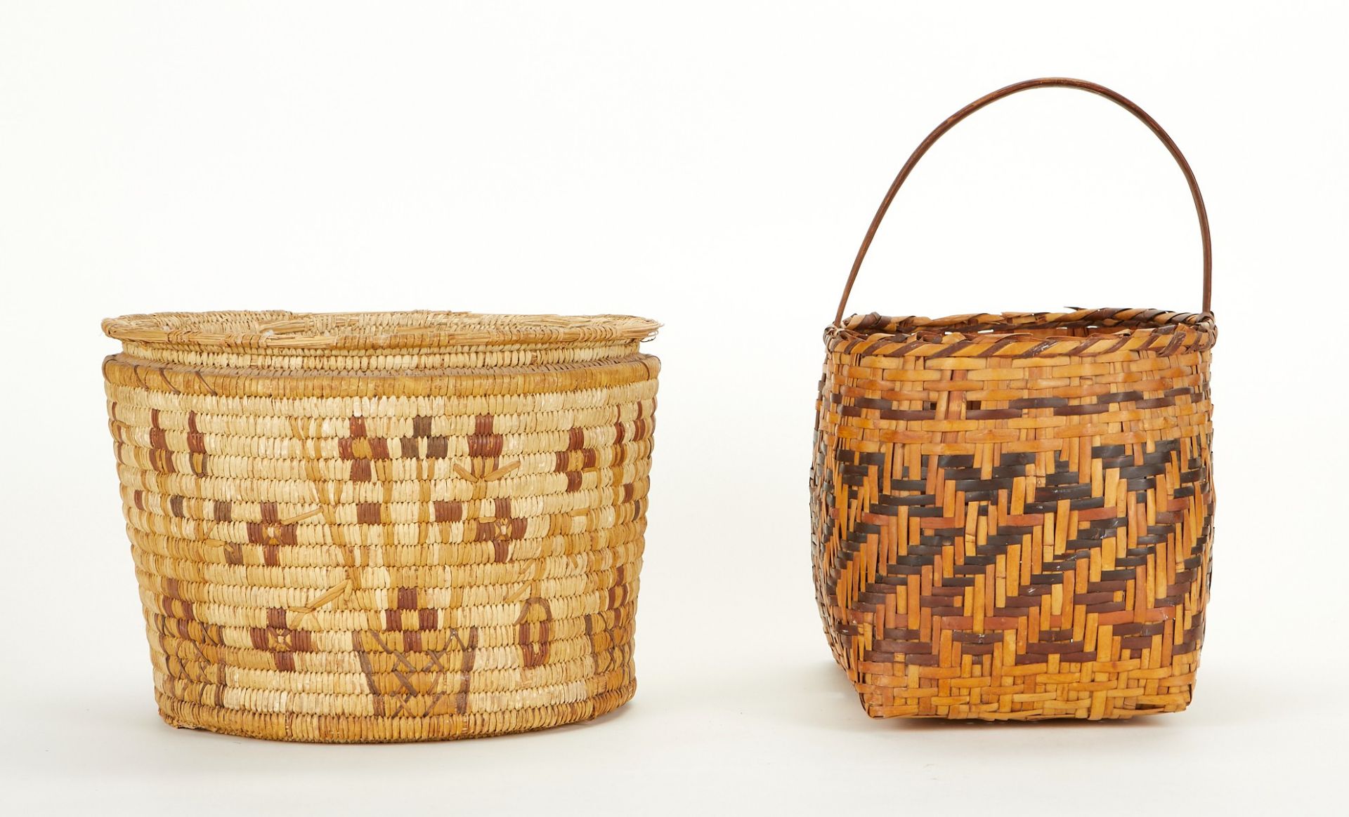 Grp: 2 Antique Native American Baskets Cherokee - Image 4 of 6