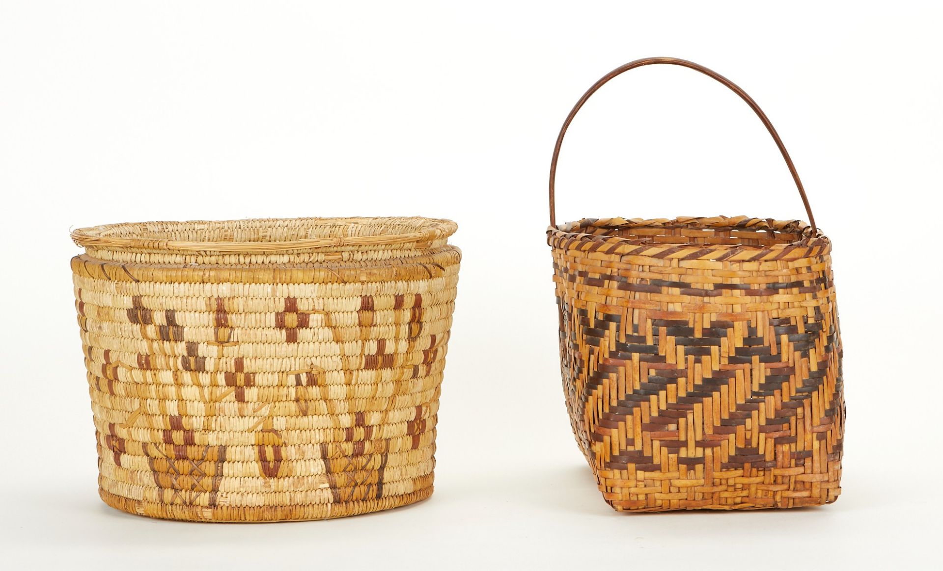 Grp: 2 Antique Native American Baskets Cherokee - Image 2 of 6