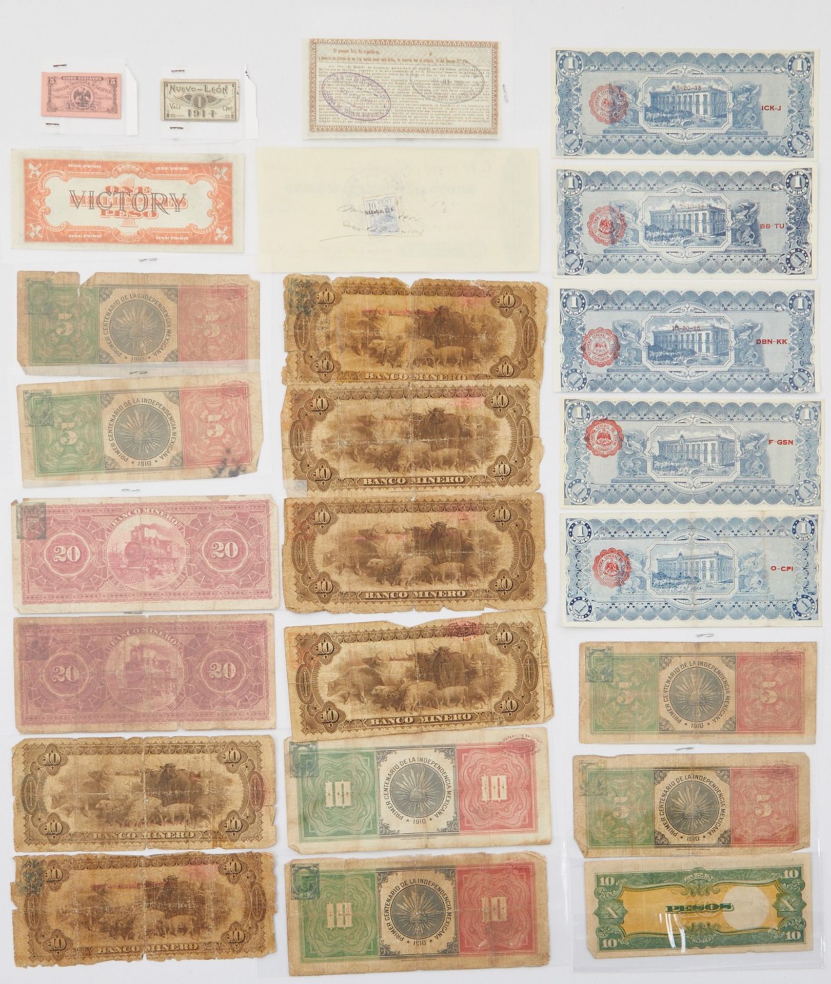 Grp: Pesos & Centavos Mexico Phillipines Japan - Image 2 of 2