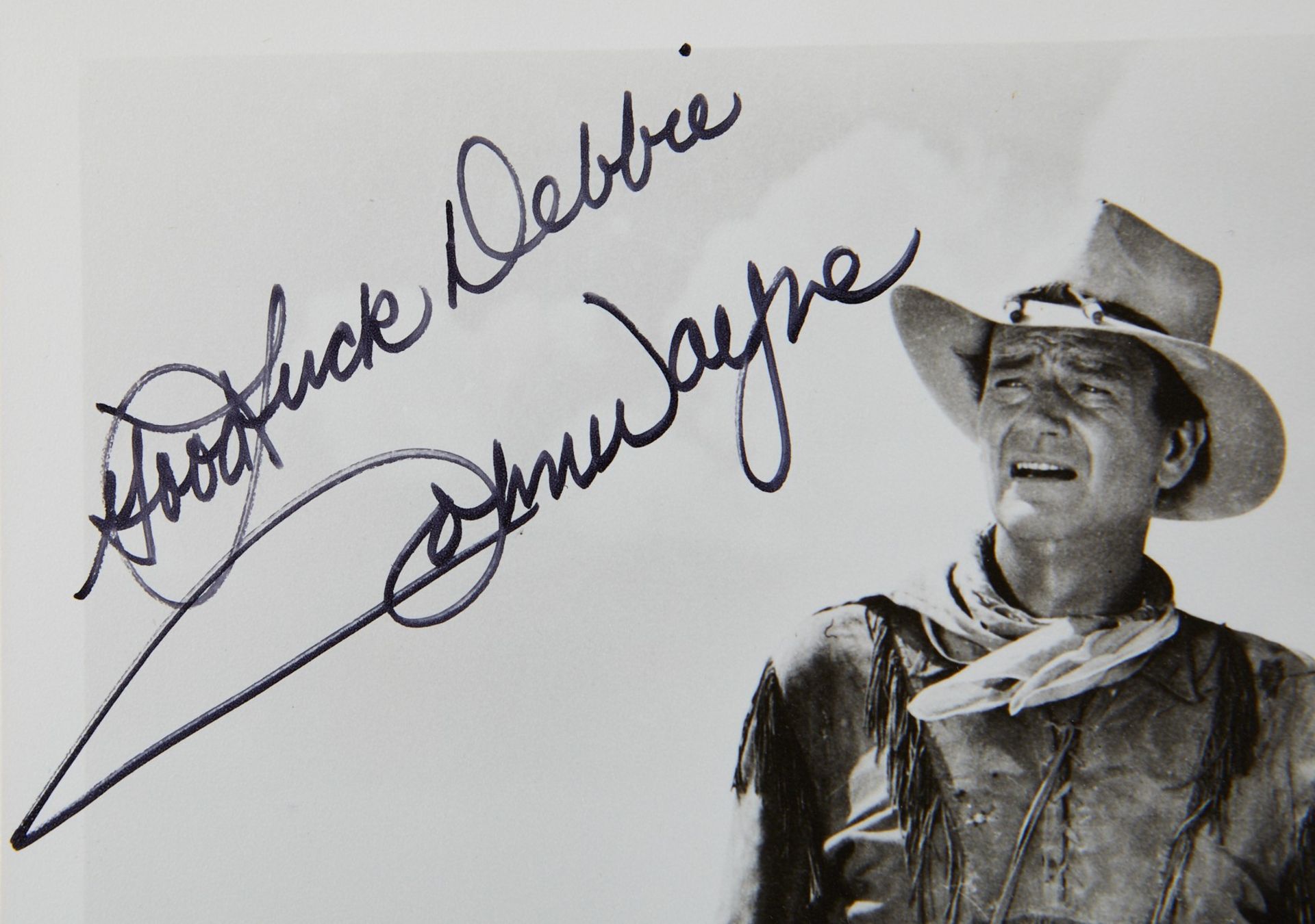 John Wayne Signed Photograph with Original Envelope - Bild 2 aus 3