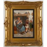 Framed 19th c. Italian Pietra Dura Plaque