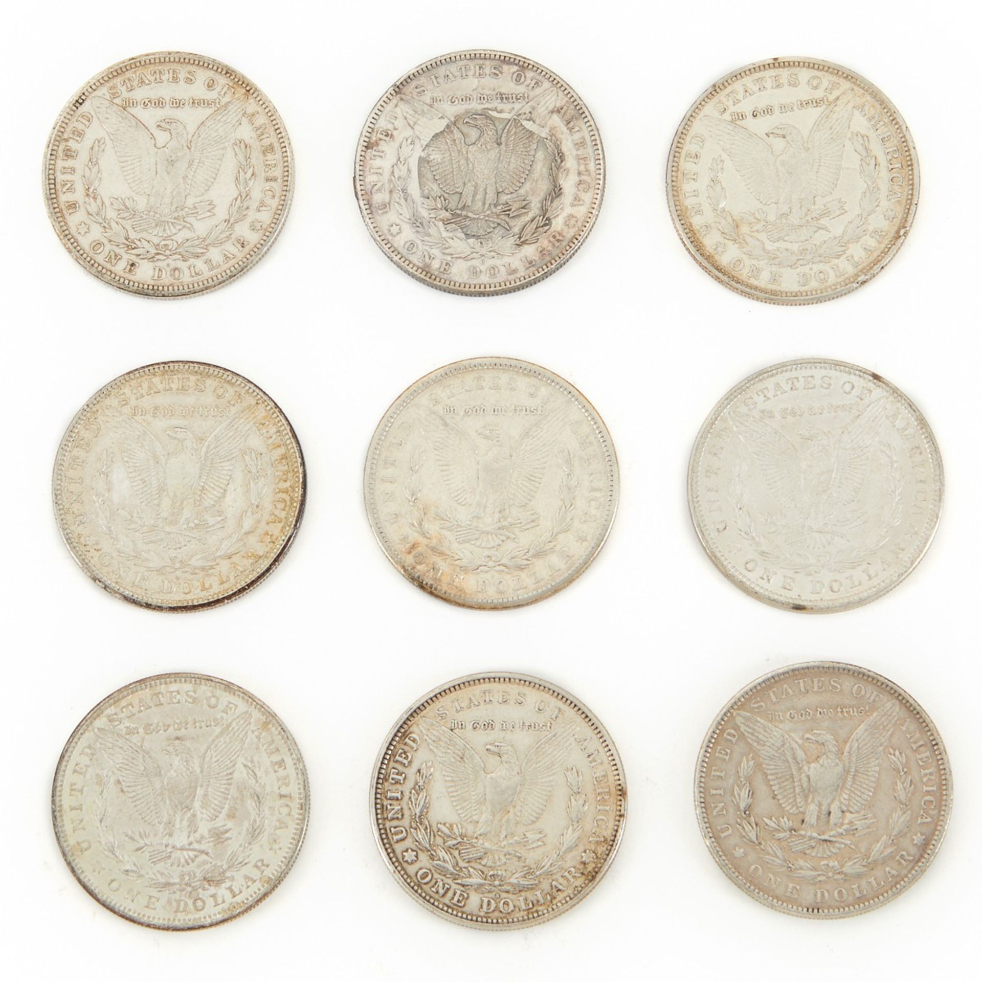 Grp: 9 Morgan Dollar Coins - Image 2 of 2
