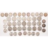 Large Group of 45 American Coins