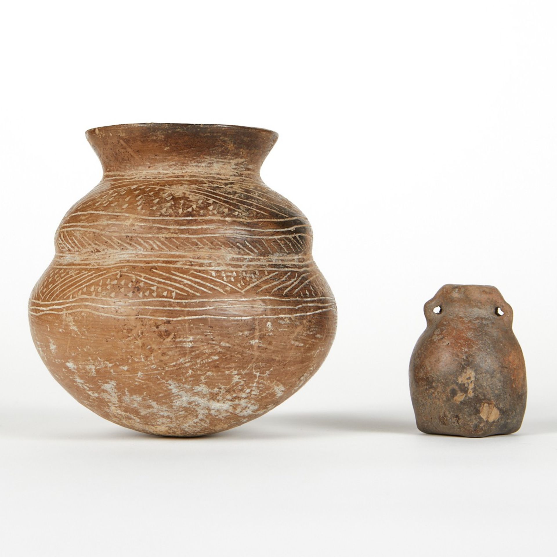 Grp: 2 Pre-Columbian Caddoan or Mississippian Jars - Image 2 of 7
