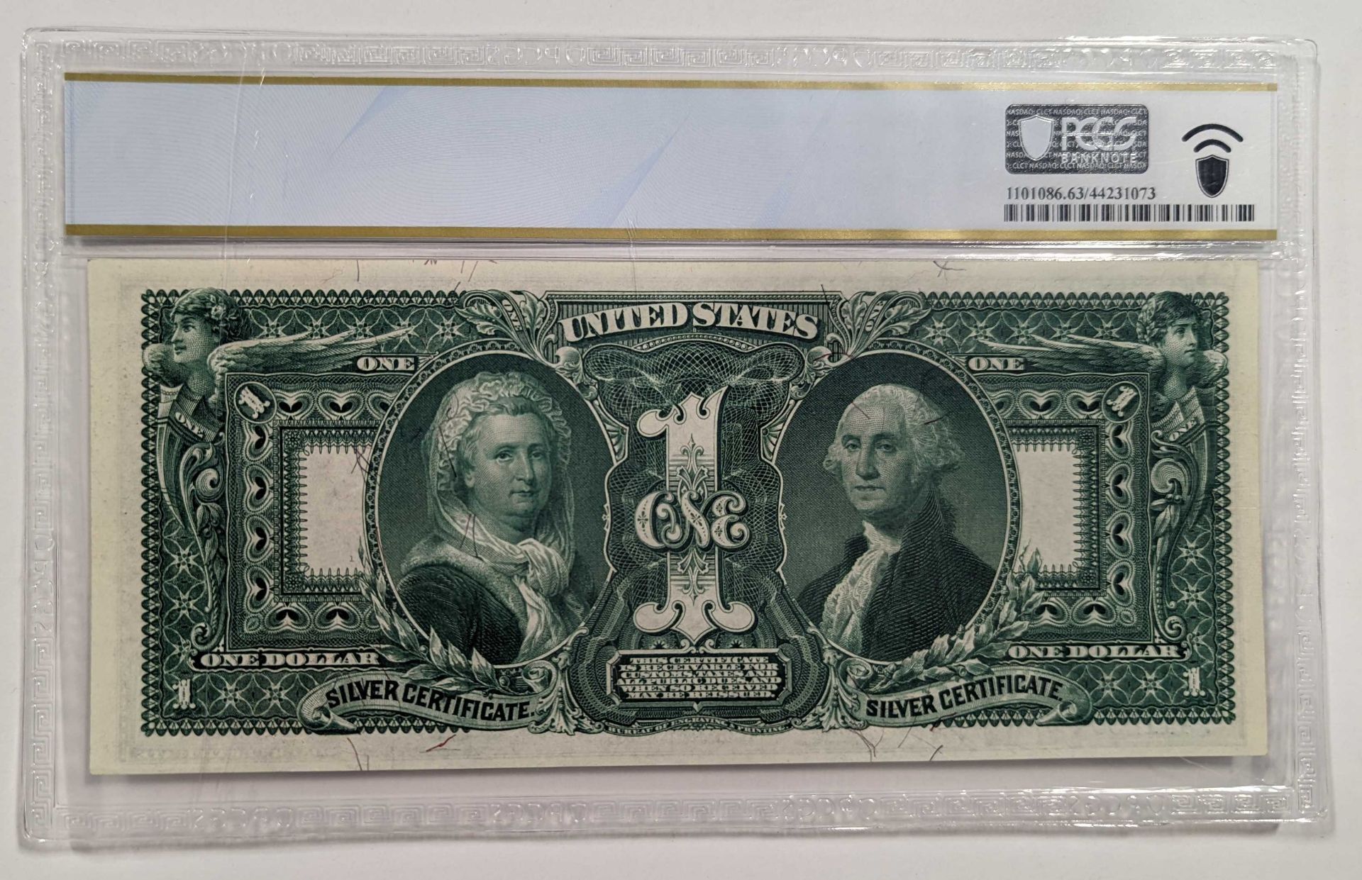 1896 $1 Silver Certificate PCGS Choice UNC 63 PPQ - Bild 2 aus 2