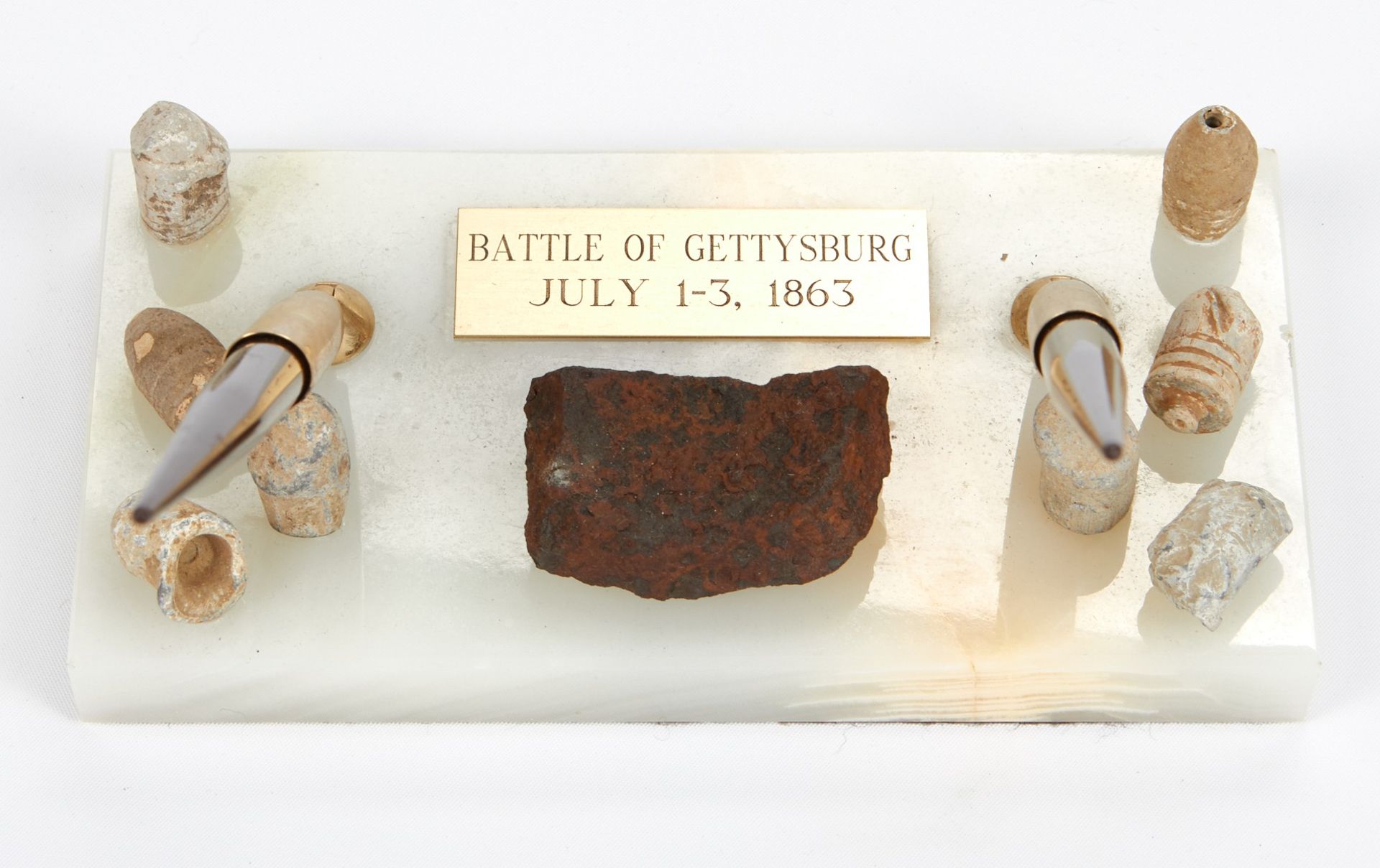 Group of 3 Gettysburg Desk Pieces Pen Holders Cullison Rosensteel - Image 8 of 8