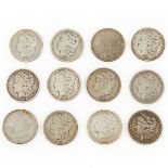 Grp: 12 Low Grade Morgan Dollar Coins