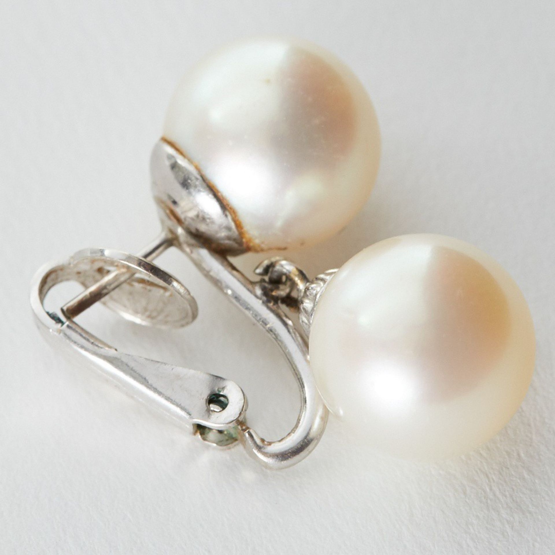 Pearl and 14K Gold Earrings - Bild 5 aus 6