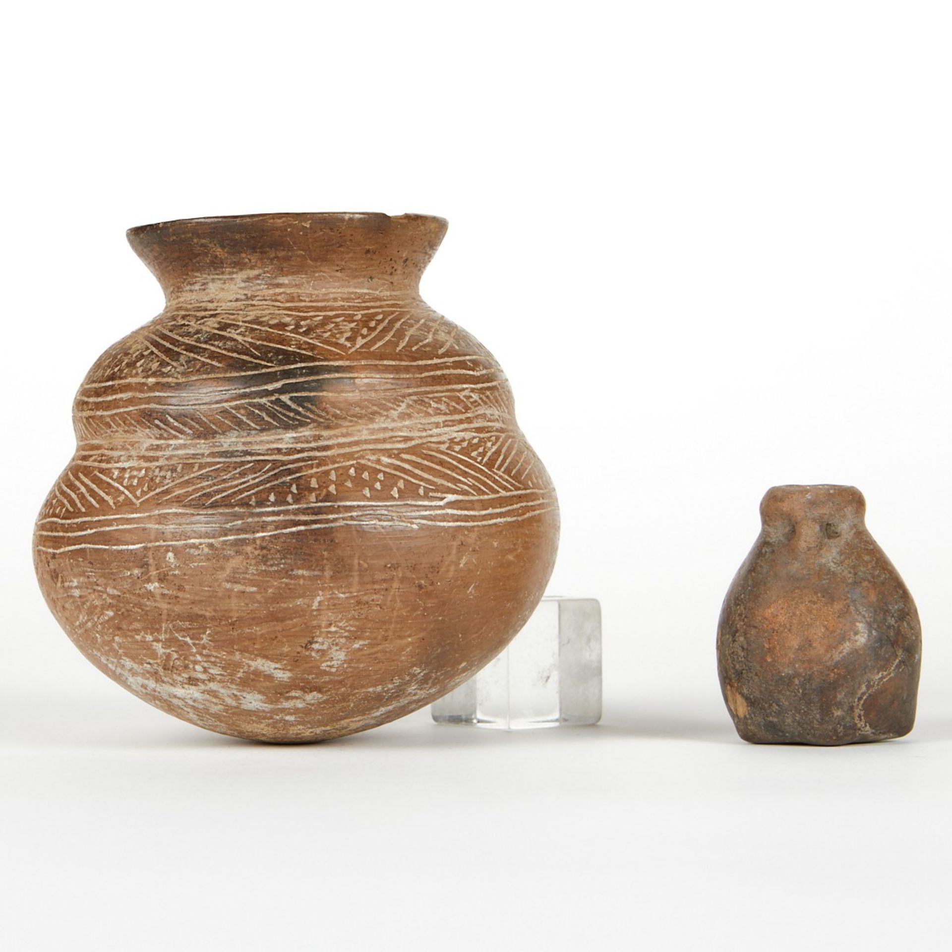 Grp: 2 Pre-Columbian Caddoan or Mississippian Jars - Image 3 of 7