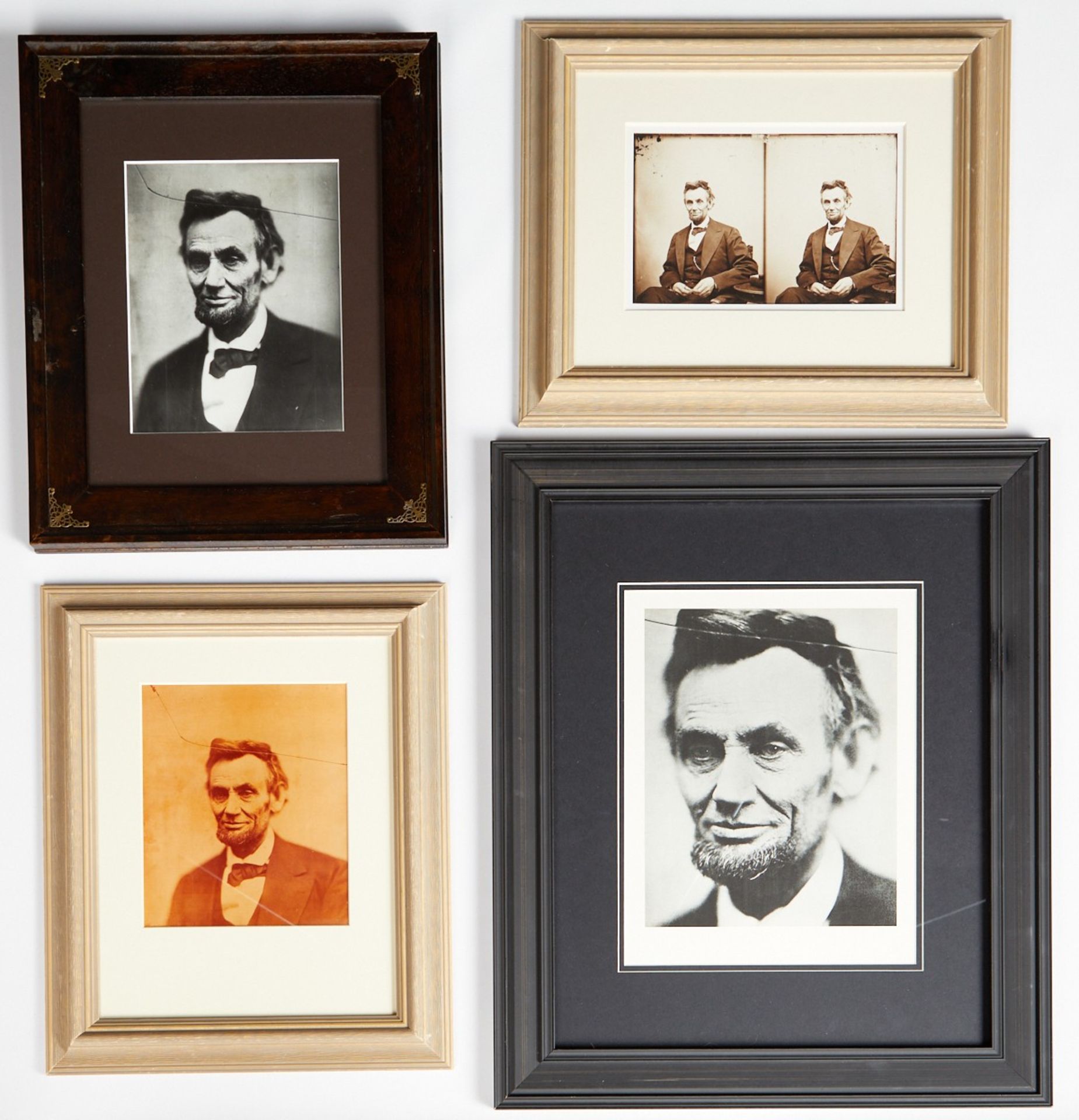 Group of 4 Gardner Photographs of Abraham Lincoln