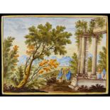 18th c. Istoriato Plaque Ex Sackler Niccolo Grue