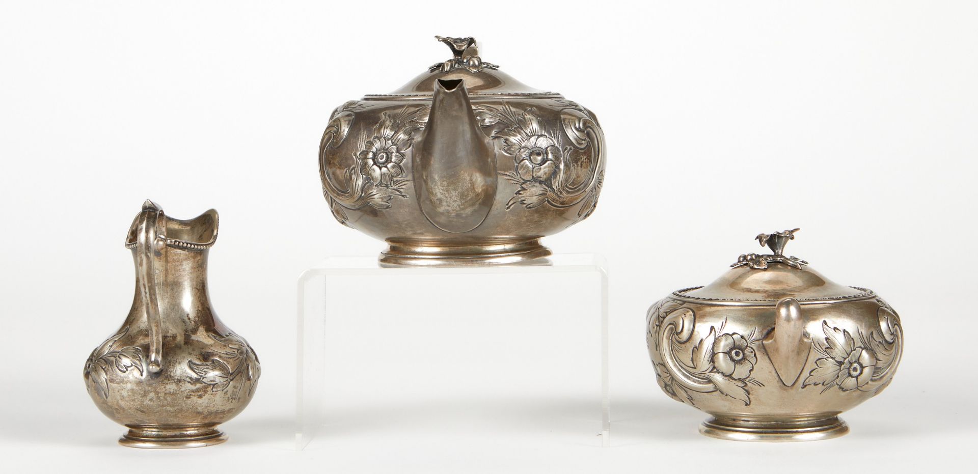 Early Tiffany Sterling Tea Set ca. 1853 - Bild 4 aus 11