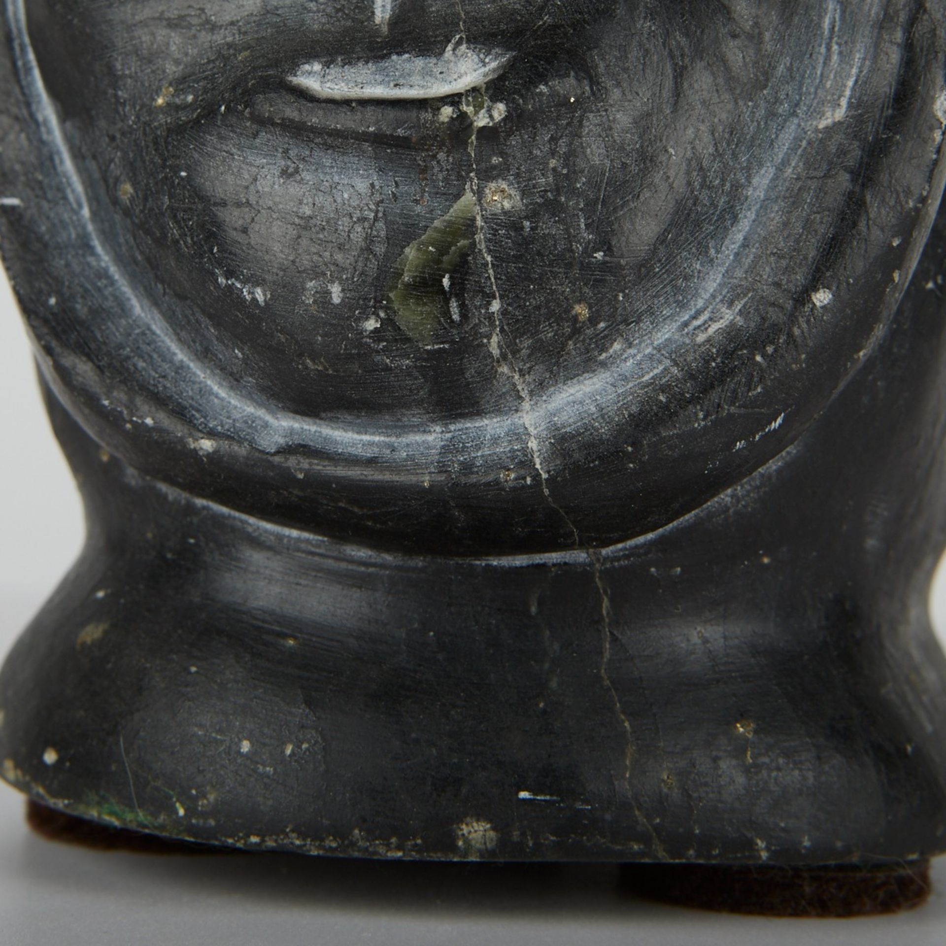 Inuit Stone Carving Head in Parka - Image 6 of 6
