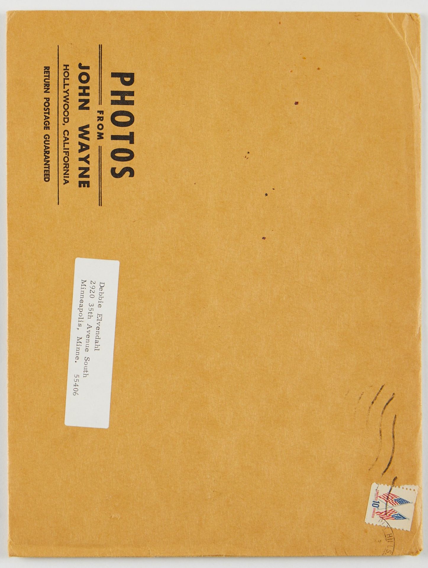 John Wayne Signed Photograph with Original Envelope - Bild 3 aus 3