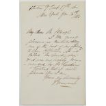 Thomas Moran Signed Letter Autograph