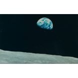 Vintage Apollo 8 Earthrise Mounted on Board