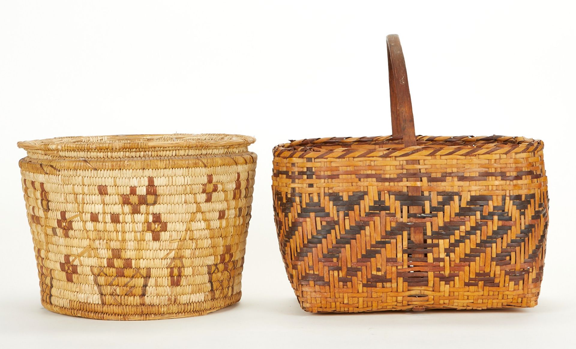 Grp: 2 Antique Native American Baskets Cherokee - Image 3 of 6