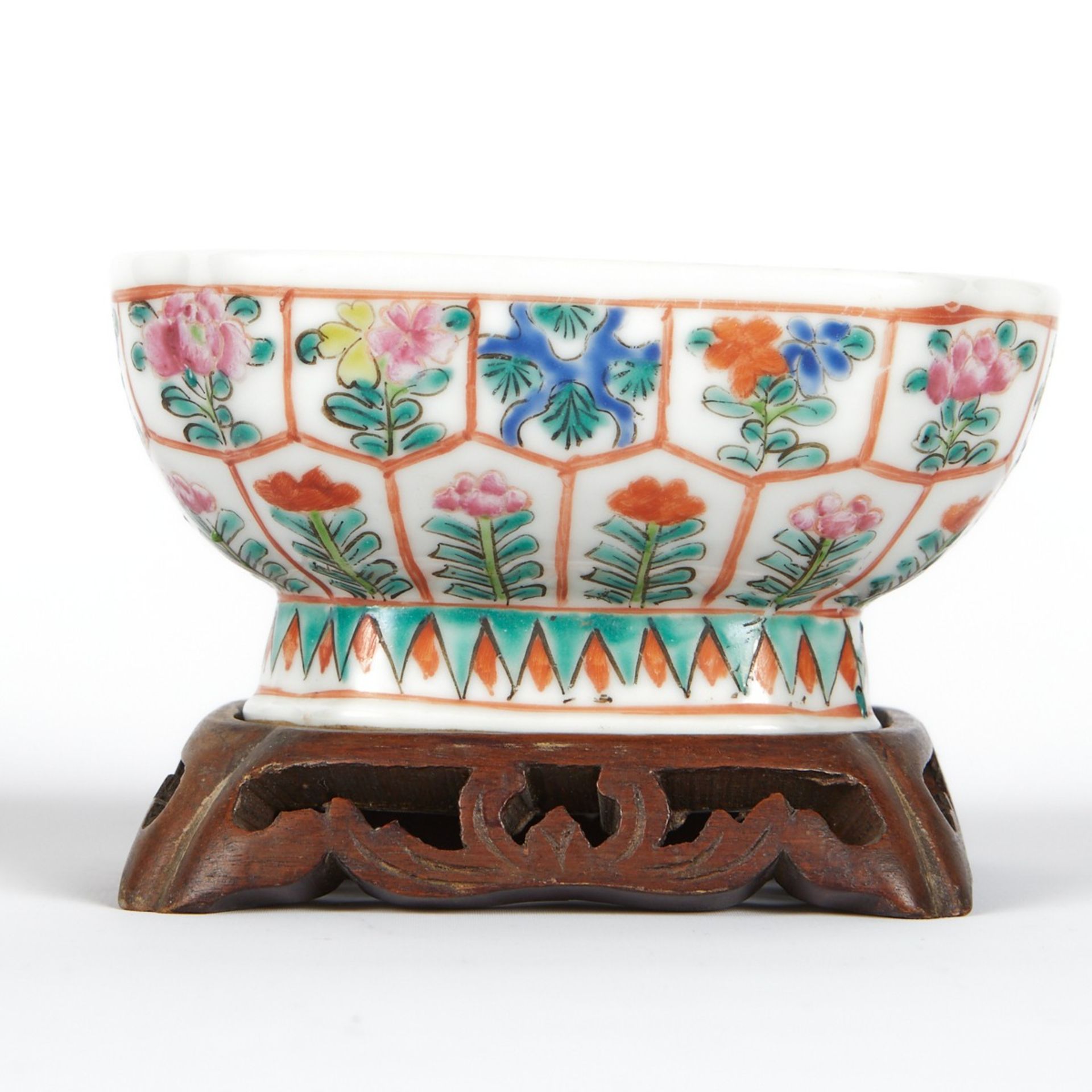 Grp: 3 Guangxu Yellow Square Cups and Footed Cup - Bild 12 aus 16