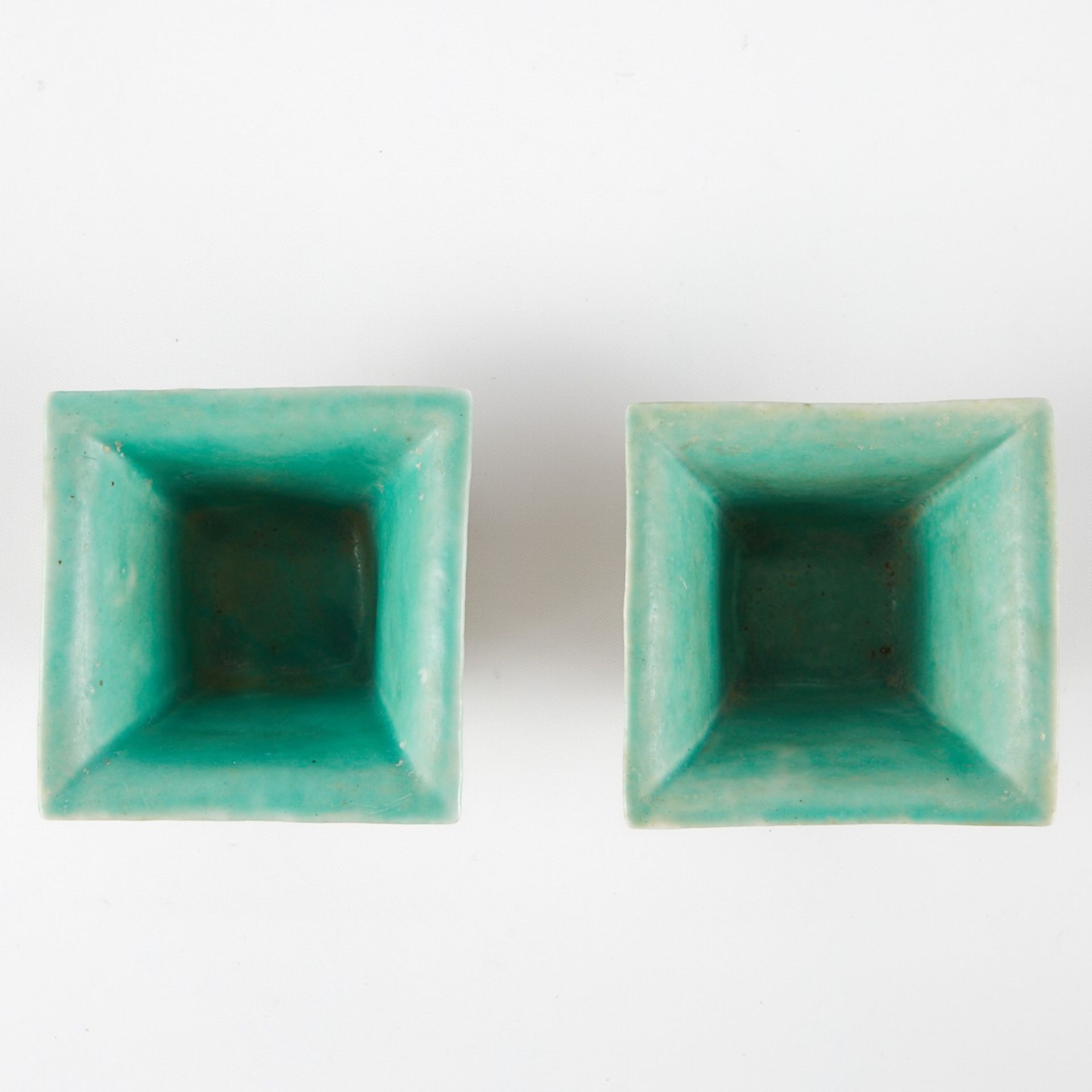Grp: 3 Guangxu Yellow Square Cups and Footed Cup - Bild 6 aus 16