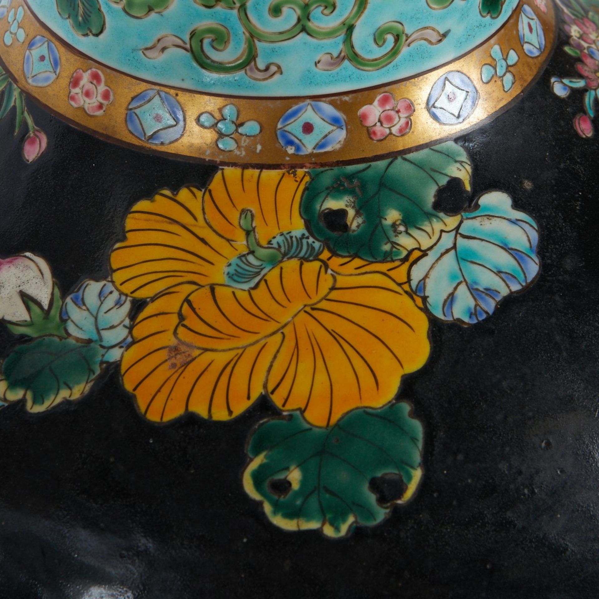 Pr Large Chinese Porcelain Vases Famille Noire - Image 9 of 11