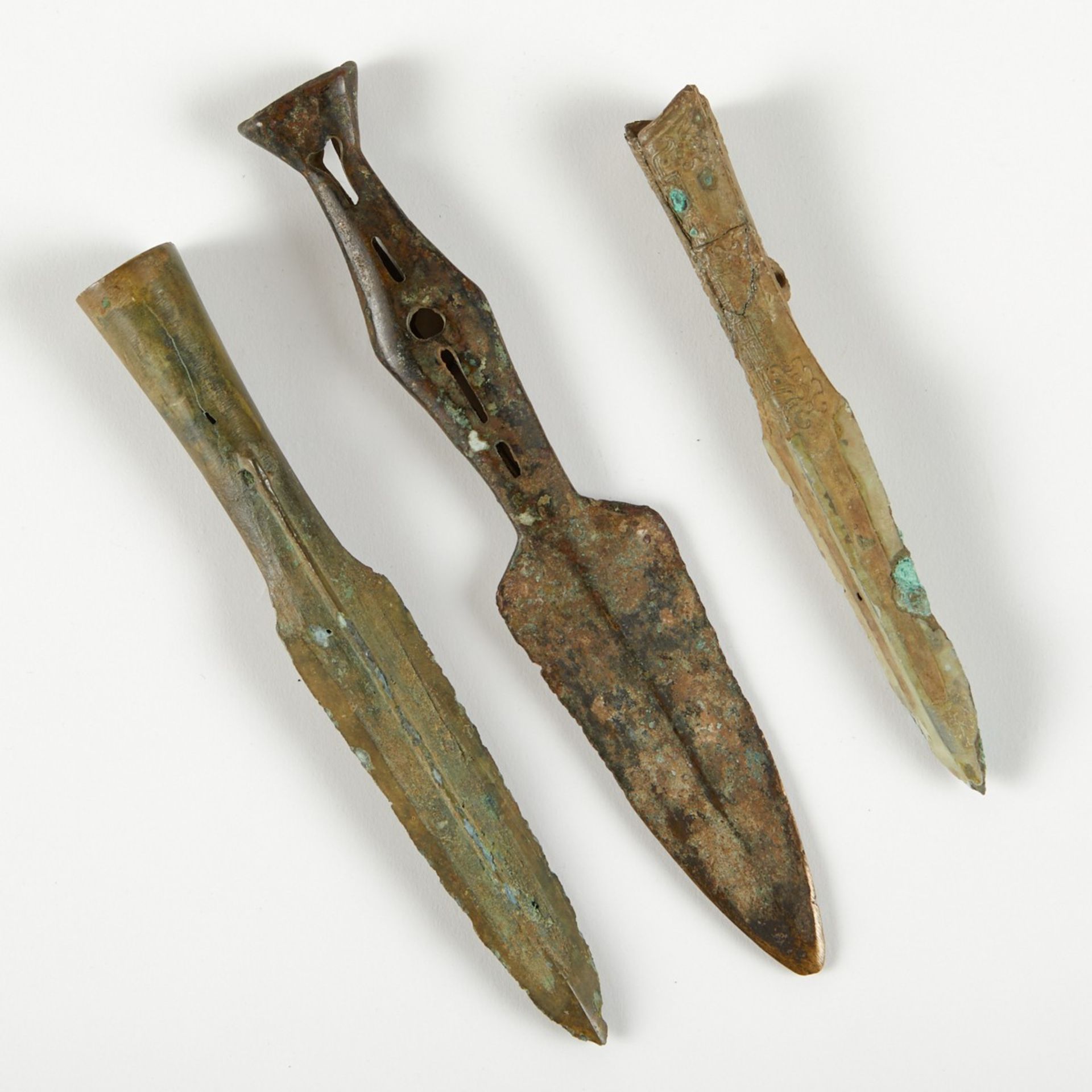 Grp: 3 Chinese Spear Points and Dagger - Restored - Image 2 of 4