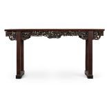 Chinese Export Rosewood Altar Table