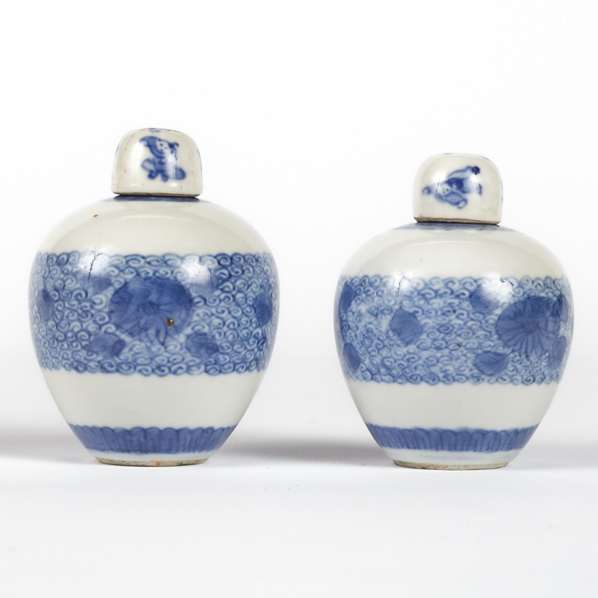 Pr: Small Chinese Blue and White Ginger Jars - Image 4 of 9