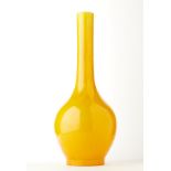 Large Yellow Chinese Ceramic Vase