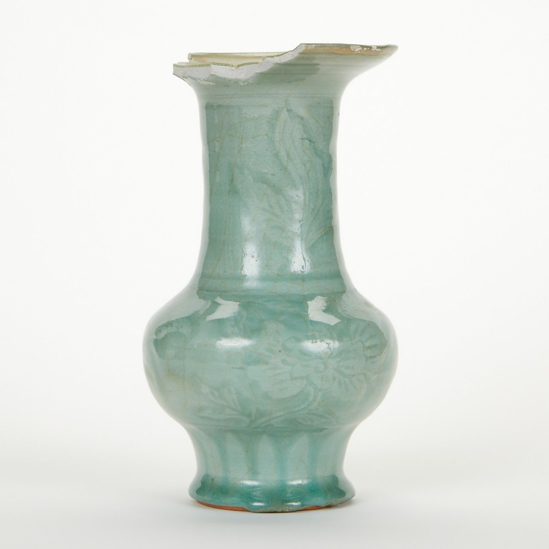 Chinese Ming Celadon Vase w/ Incised Decoration - Image 3 of 6