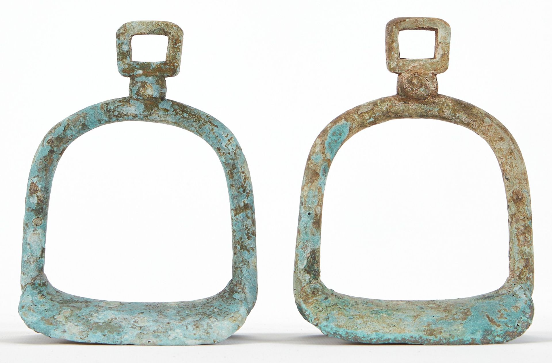 Pr Early Chinese Bronze Stirrups - Image 2 of 6