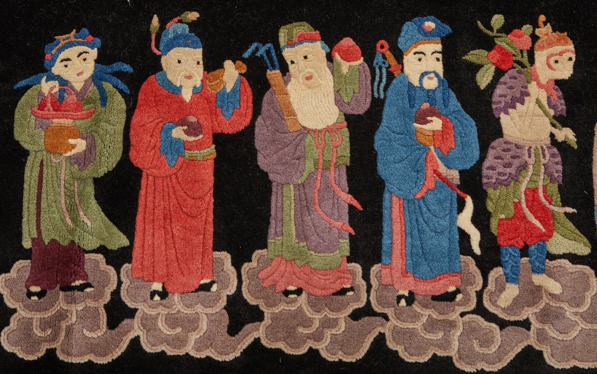 Pr Chinese Rugs w/ Buddhist Motifs - Image 11 of 14