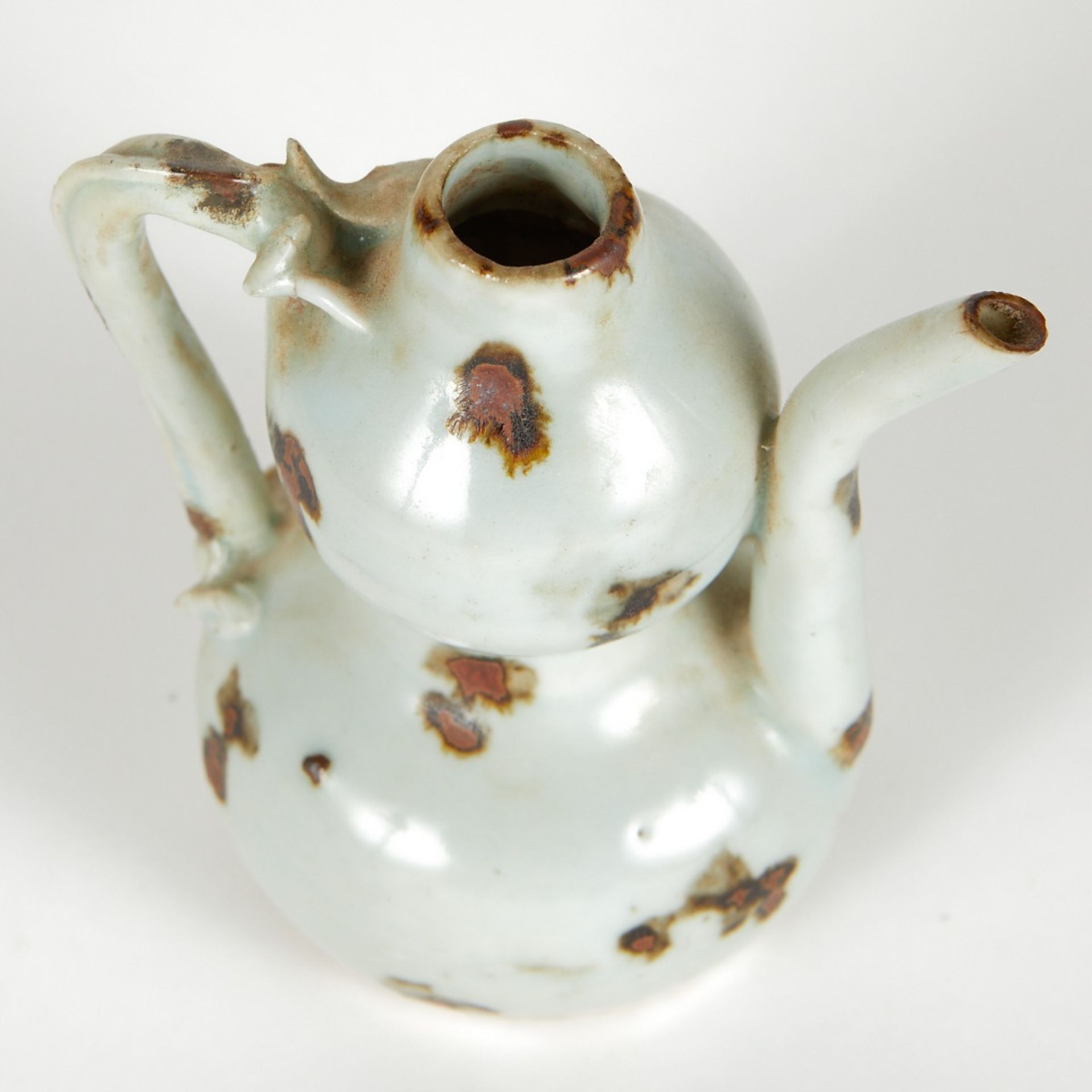 Chinese Song Dynasty Double Gourd Ewer w/ Splashed Glaze - Image 6 of 7