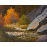 Charles Fritz "Deep Into Cottonwood Canyon" Oil Painting