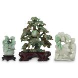 Grp: 3 20th c. Chinese Jade Carvings