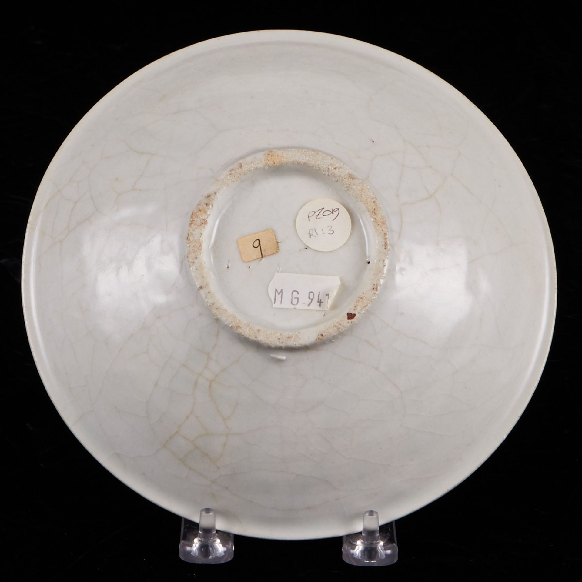 Early Chinese Pale Blue Ceramic Bowl - Image 6 of 8