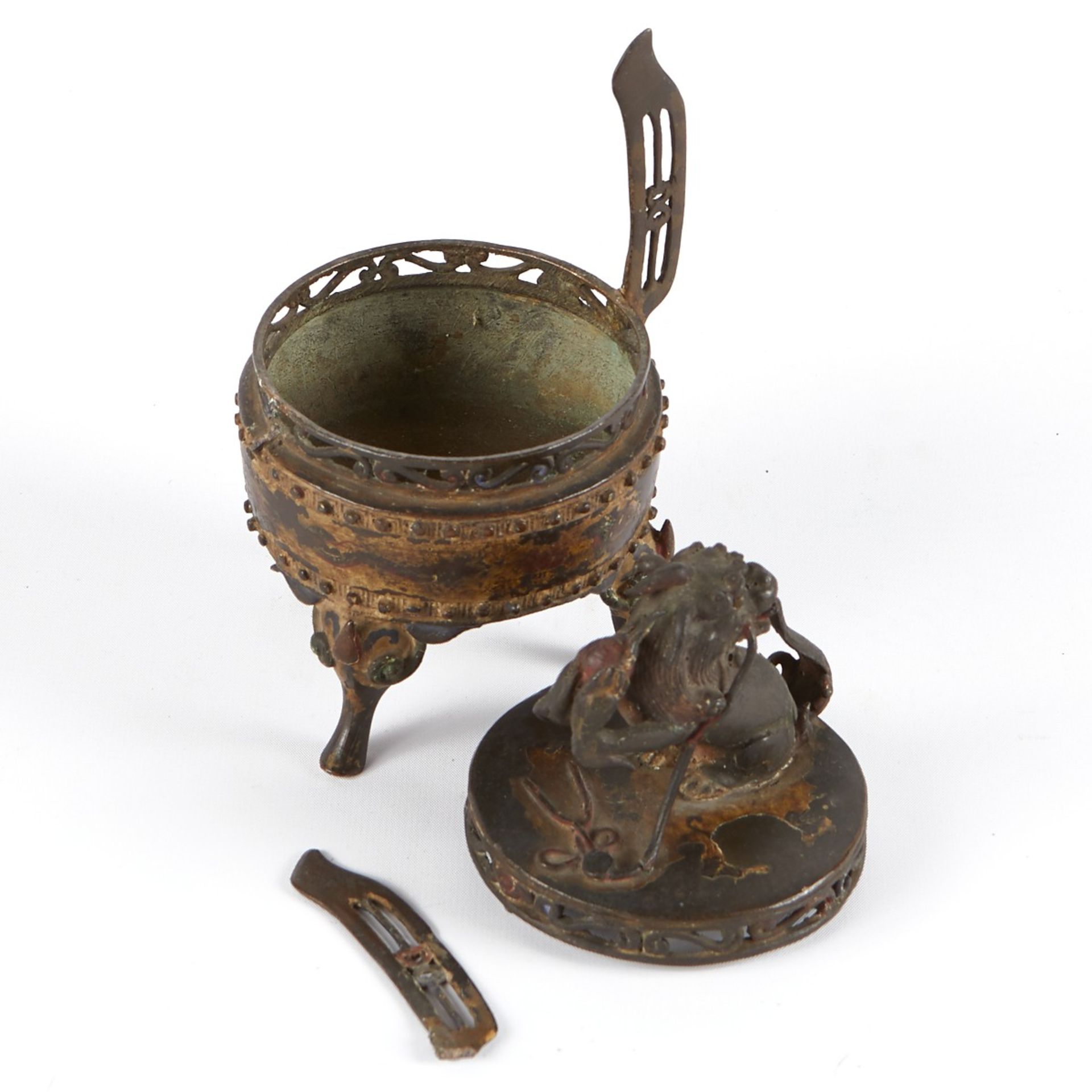Grp: Japanese Antiques: Water Droppers, Censer - Bild 13 aus 13
