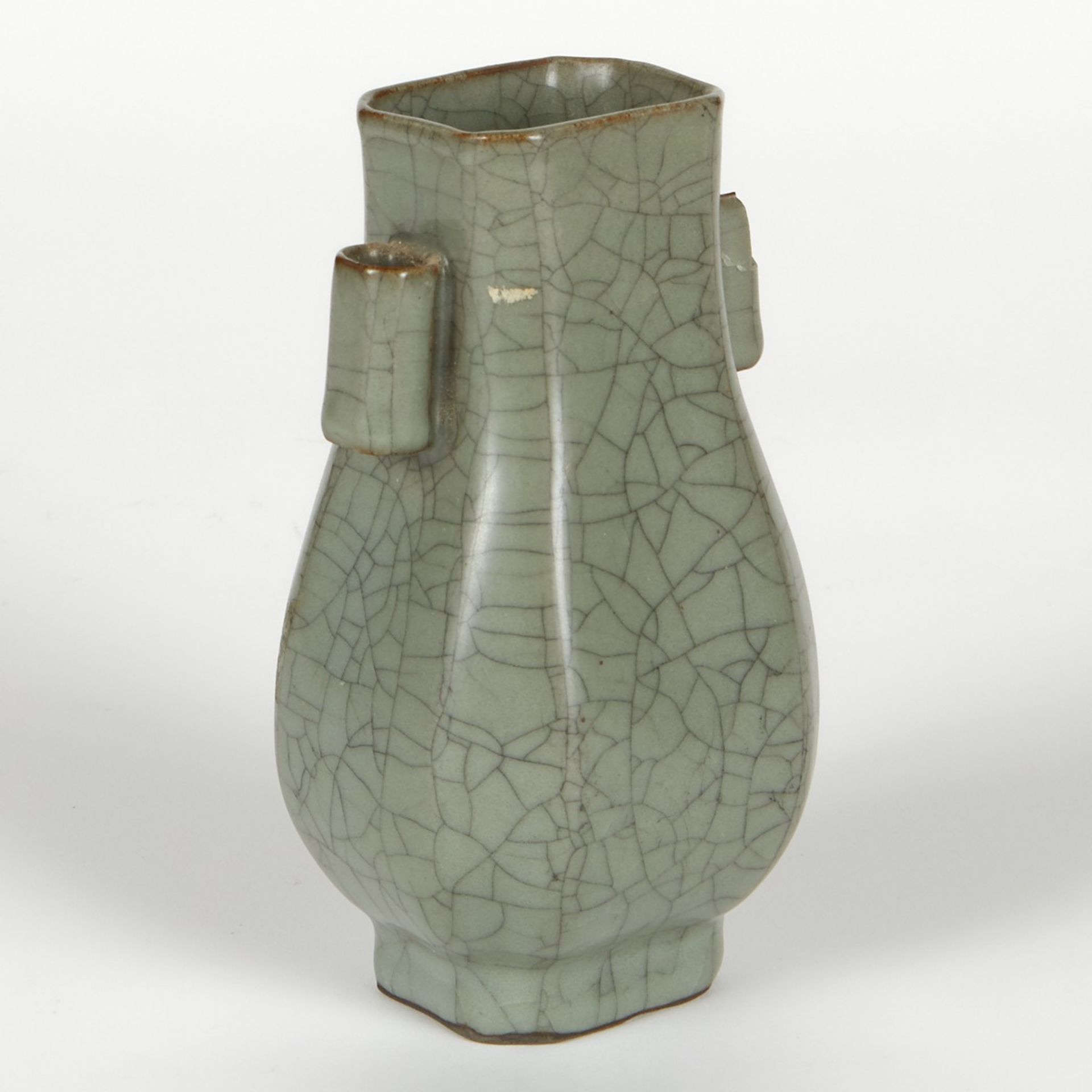 Chinese High Fired Ceramic Crackle Hu Vase