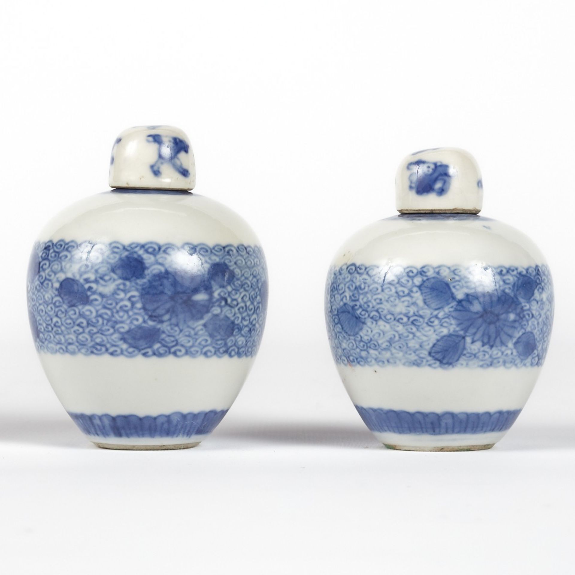 Pr: Small Chinese Blue and White Ginger Jars - Image 3 of 9