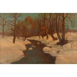 Daniel Sherrin "The Woods in Winter" Landscape Painting