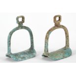 Pr Early Chinese Bronze Stirrups