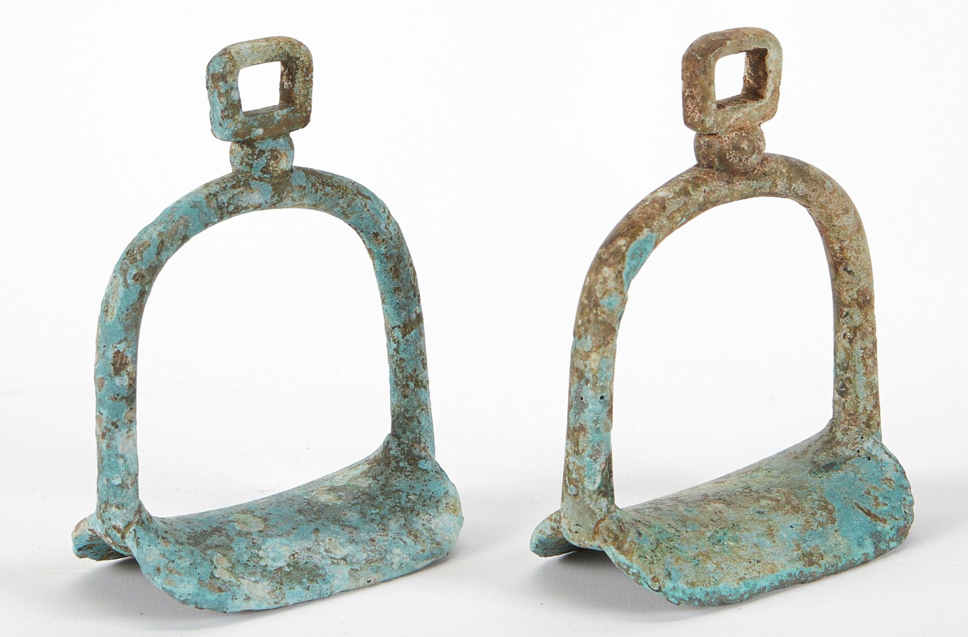 Pr Early Chinese Bronze Stirrups