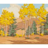 Norma Bassett Hall "Aspen and Spruce" Serigraph