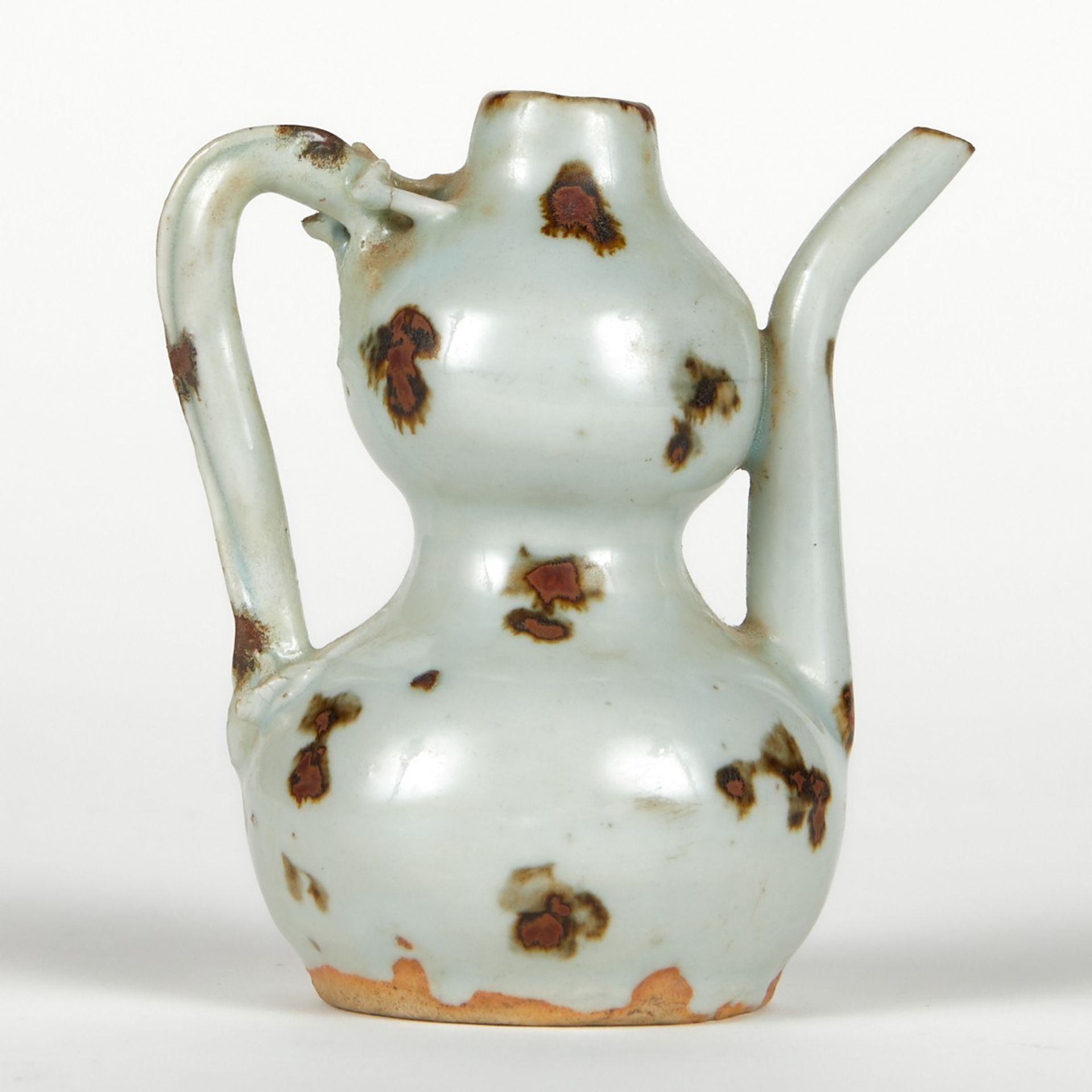 Chinese Song Dynasty Double Gourd Ewer w/ Splashed Glaze - Image 2 of 7