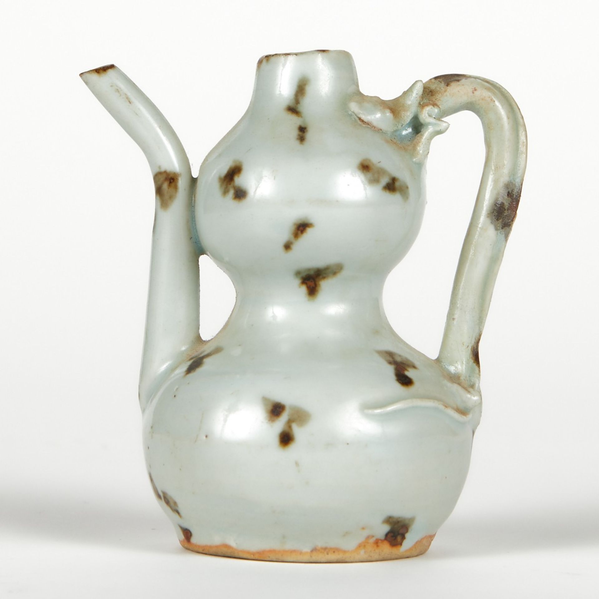 Chinese Song Dynasty Double Gourd Ewer w/ Splashed Glaze - Image 4 of 7