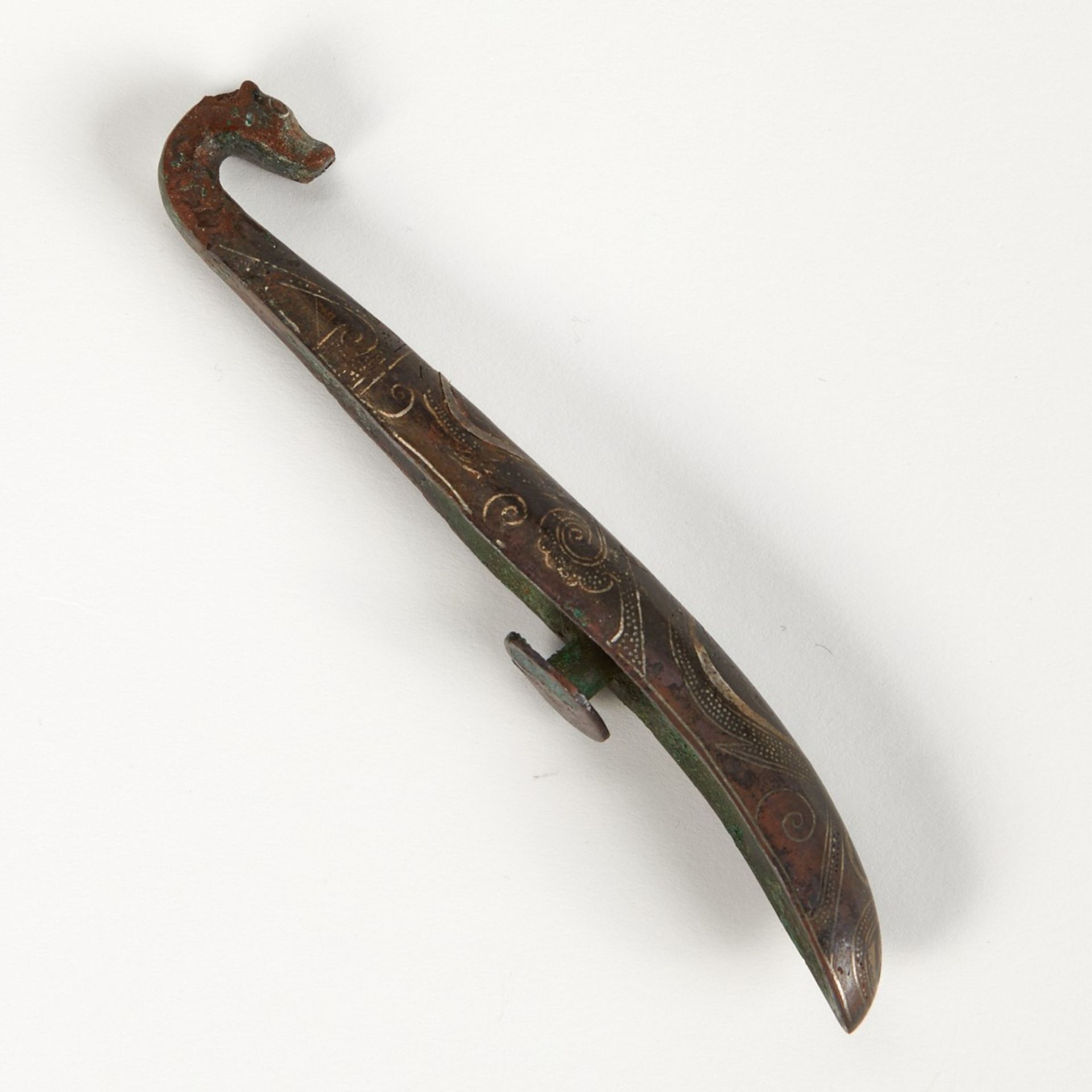 Early Chinese Bronze Belt Hook - Image 5 of 6
