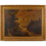 Hudson River School Painting River Landscape